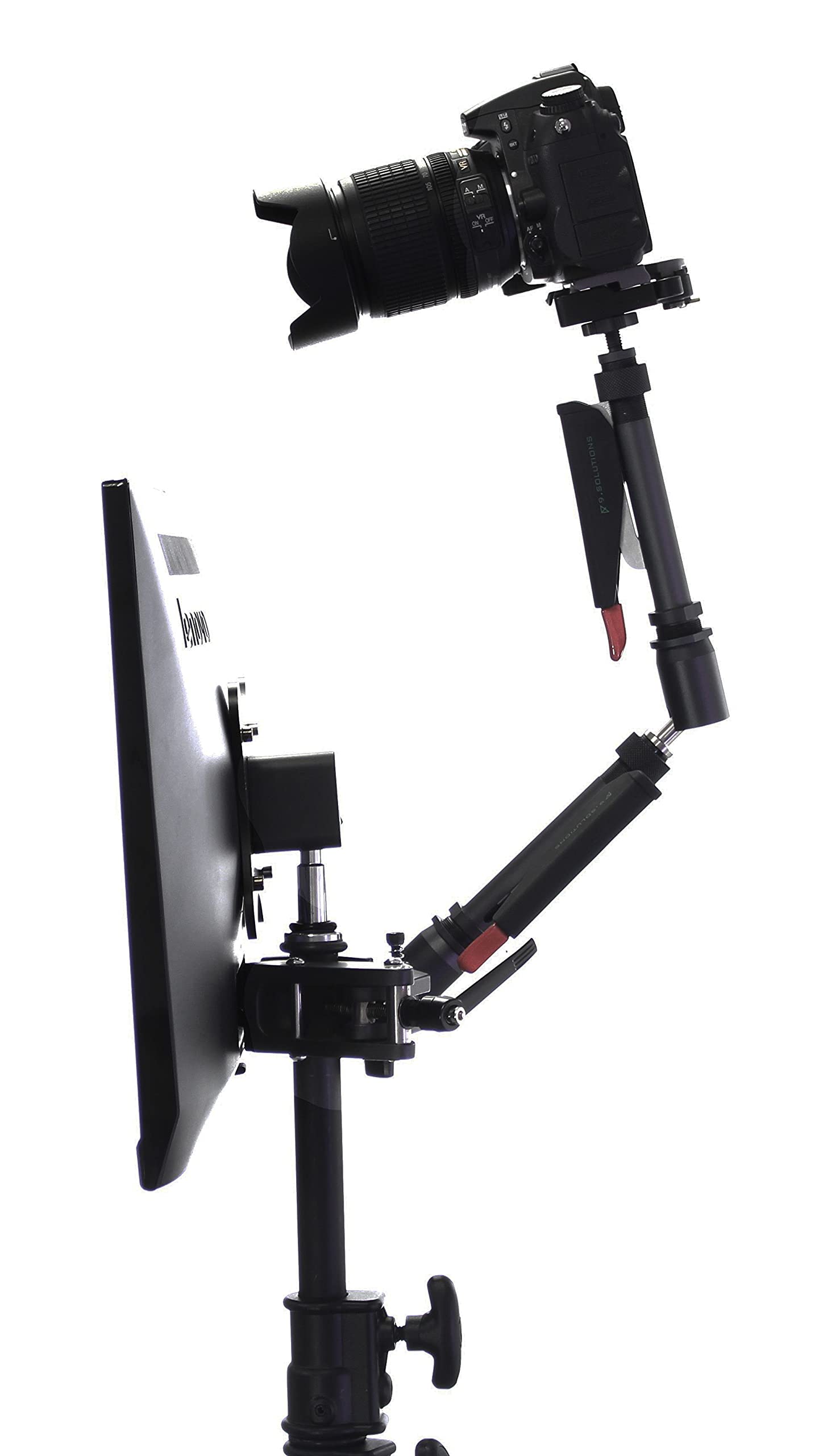 Double El-Bo Arm, Incredibly Strong Articulating Arms, Easy Positioning of Mounted Equipment, Max Load: 13.2lbs, 9.VD5095