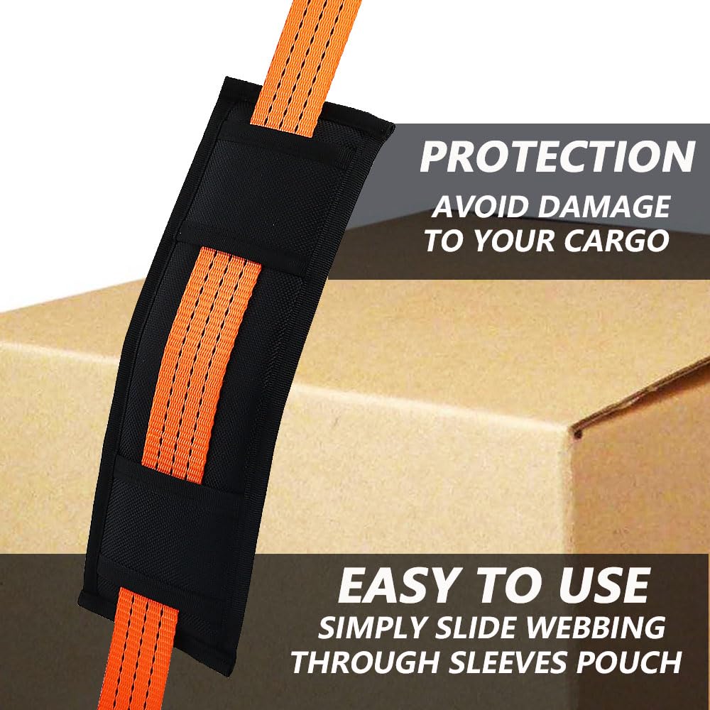 Tie Down Strap Protector Sleeve Ratchet Strap 4 Pack Universal