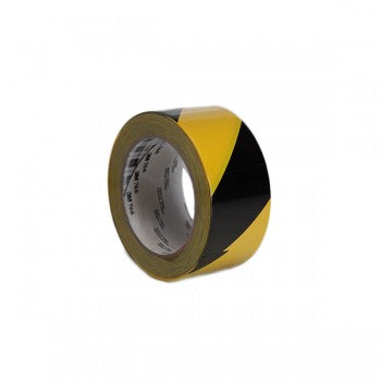 3M Hazard Adhesive Tape 2"x 18yds Black/Yellow - Grip Support Store