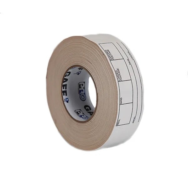 Pro-Gaff 2" Magazine and Film Can Label Gaffer Tape - White - Grip Support Store