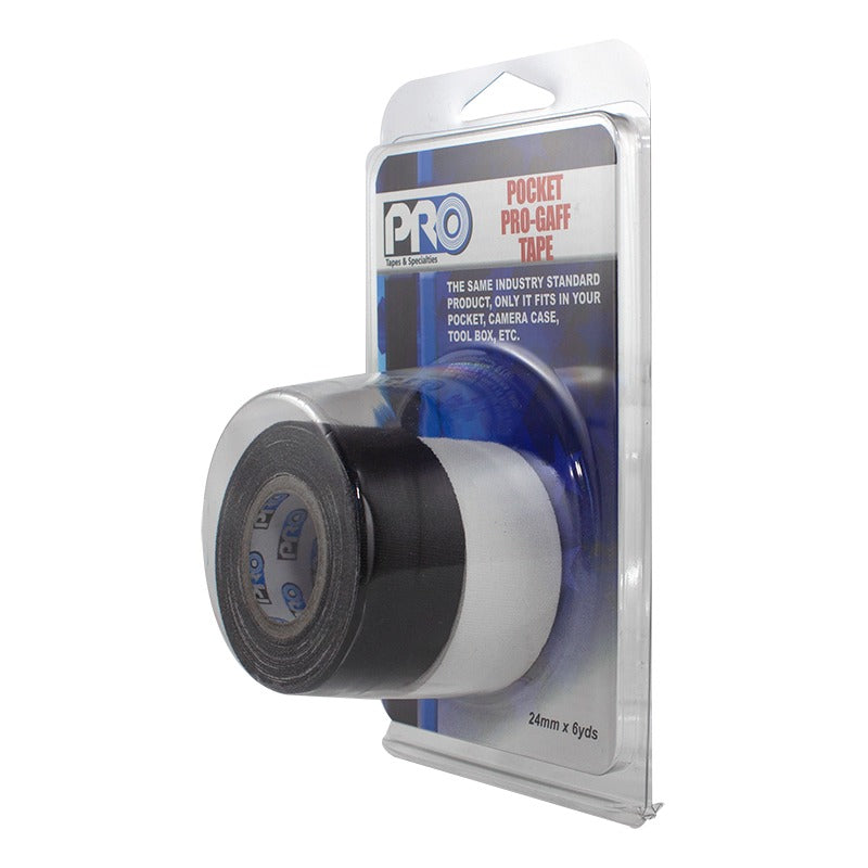 Pro Gaff Pocket Tape 1" x 6yds blk/wht - Grip Support Store