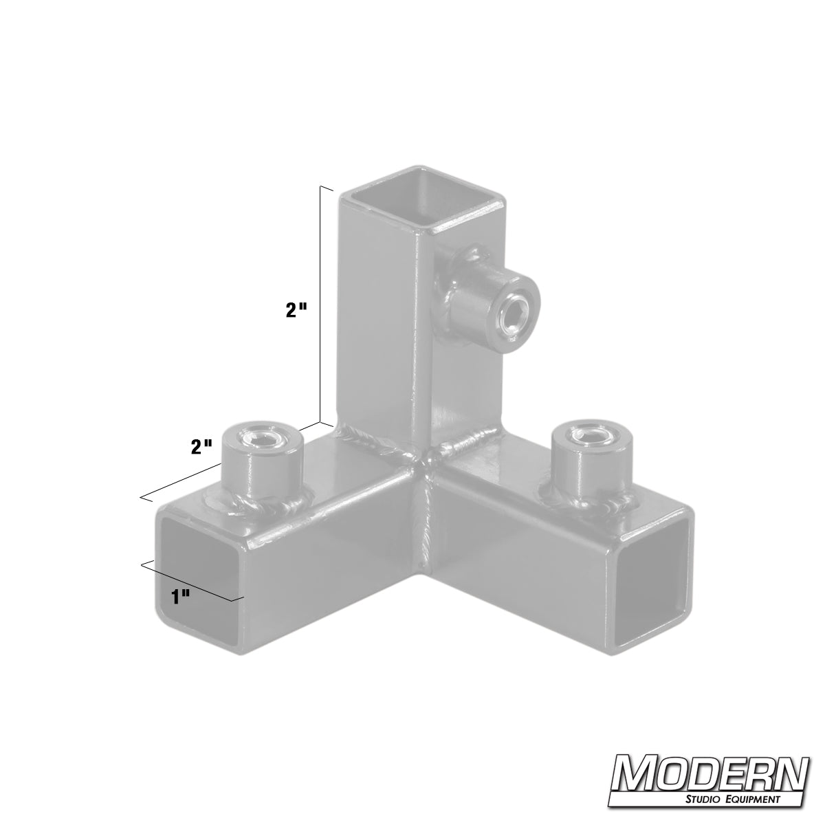 3-Way Pass Through Corner for 3/4" Square Tube - Grip Support Store