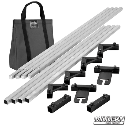 12' x 12' Breakdown Frame with gray carrying bag – portable lighting frame for diffusion and scrims | Modern Studio Equipment