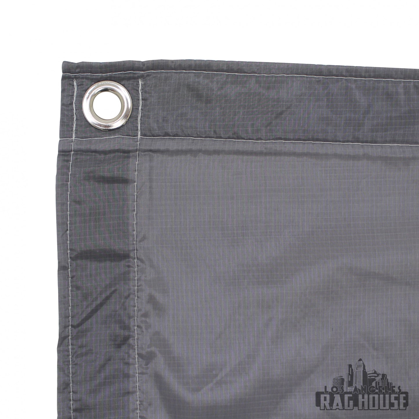1/2 Grid Silent 15% Grey by LA Rag House - grey grid cloth diffusion