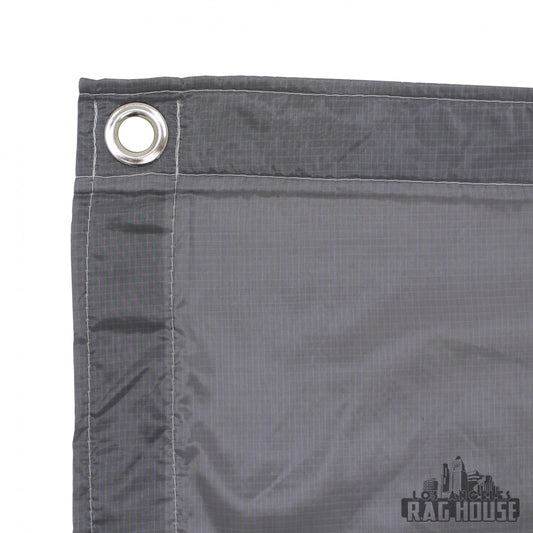 1/2 Grid Silent 15% Grey by LA Rag House - grey grid cloth diffusion