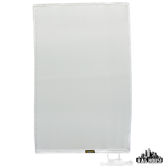 24"x36" China Silk White by LA Rag House - china silk on frame
