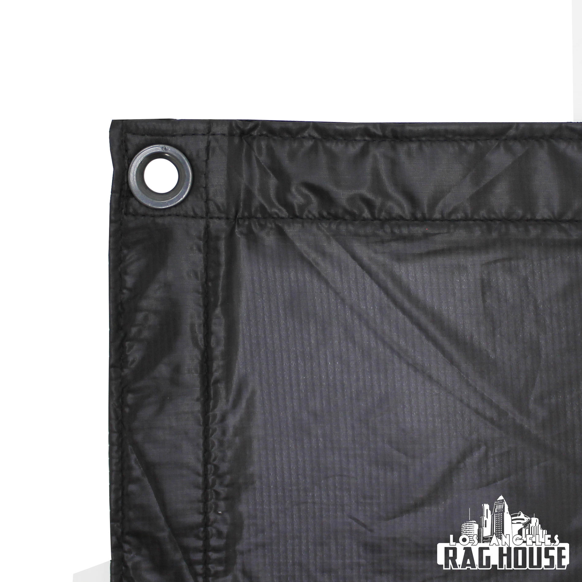 1/4 Grid Silent Black by LA Rag House - grid cloth fabric swatch