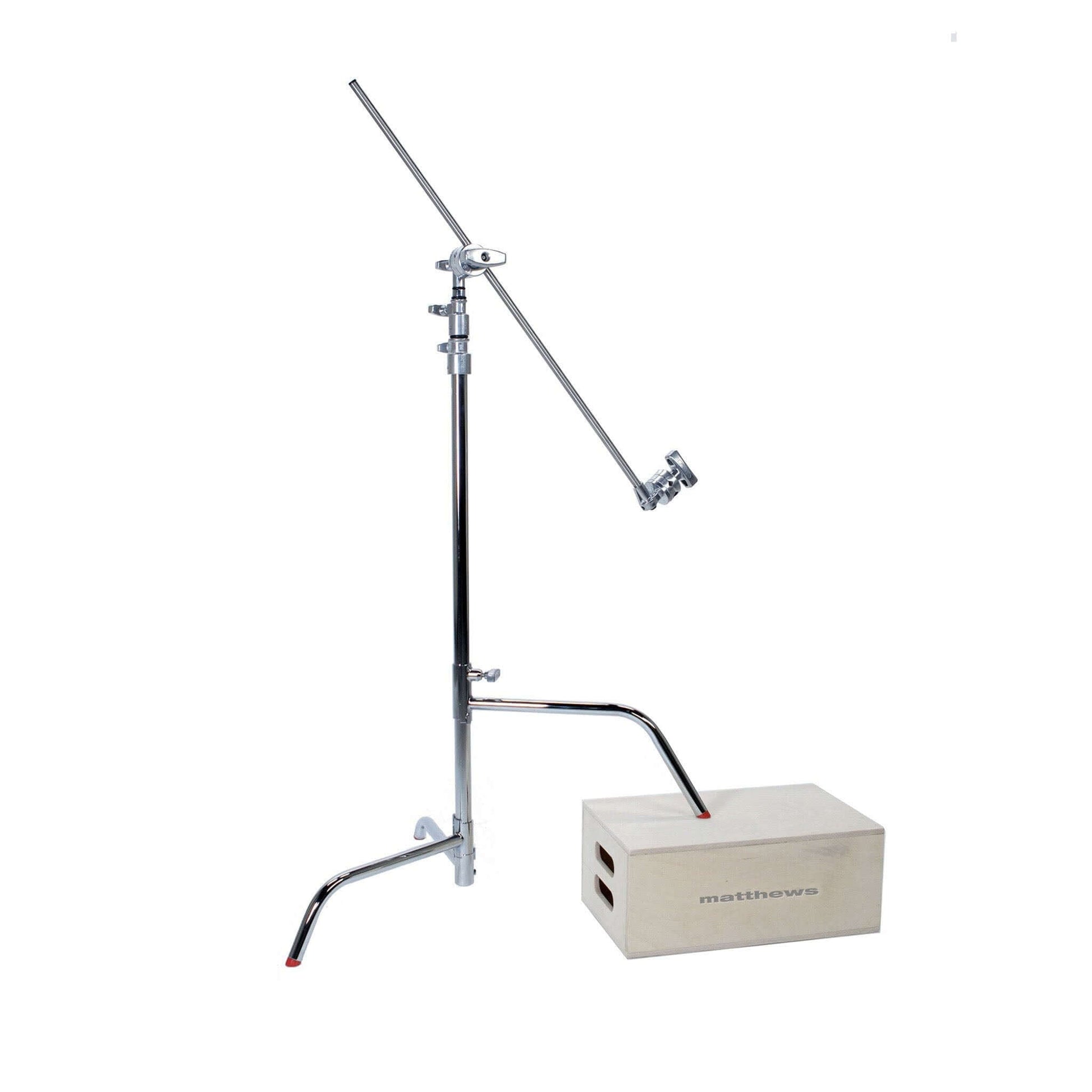 Hollywood Pro 40" C-Stand w/Sliding Leg, Low Profile Base, Includes Grip Head & Arm - Grip Support Store