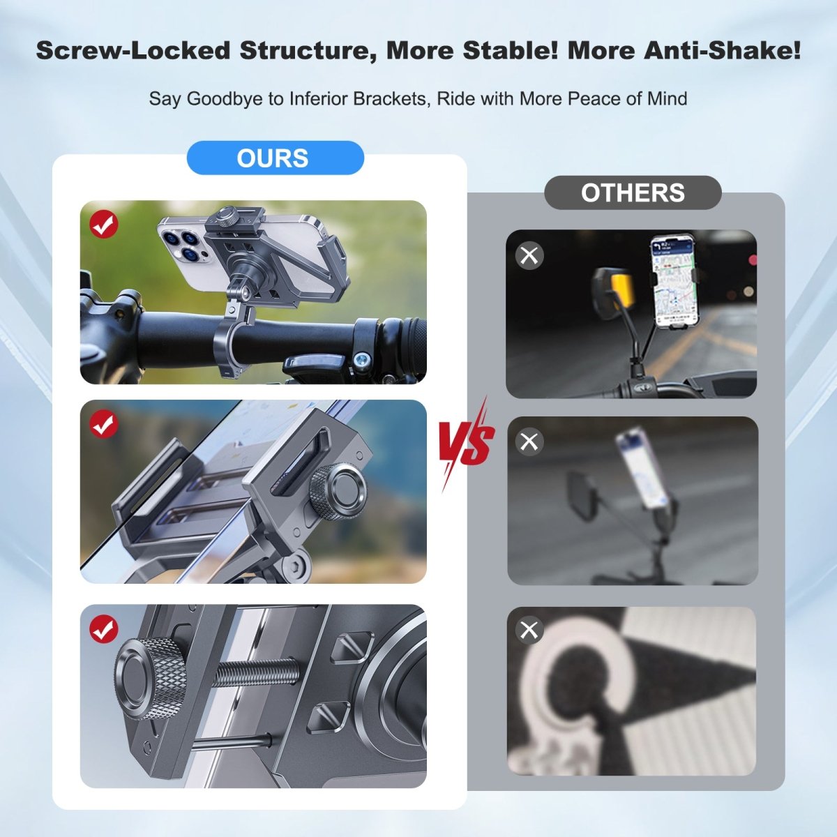 Mechrig 360° Rotating Aluminum Alloy Cycling Phone Holder - Grip Support Store