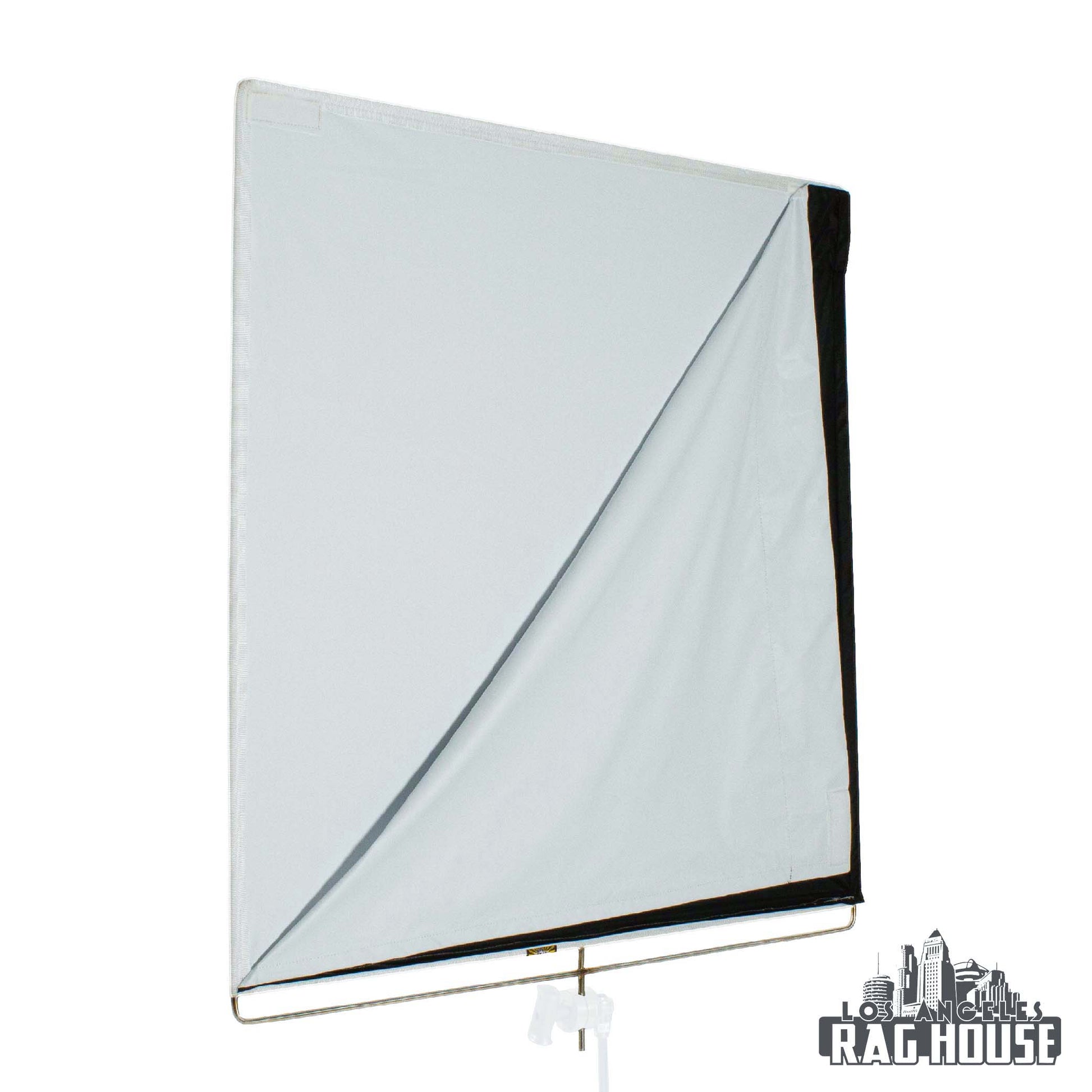 48"x48" Whitebounce B/W Floppy by LA Rag House - black side of floppy