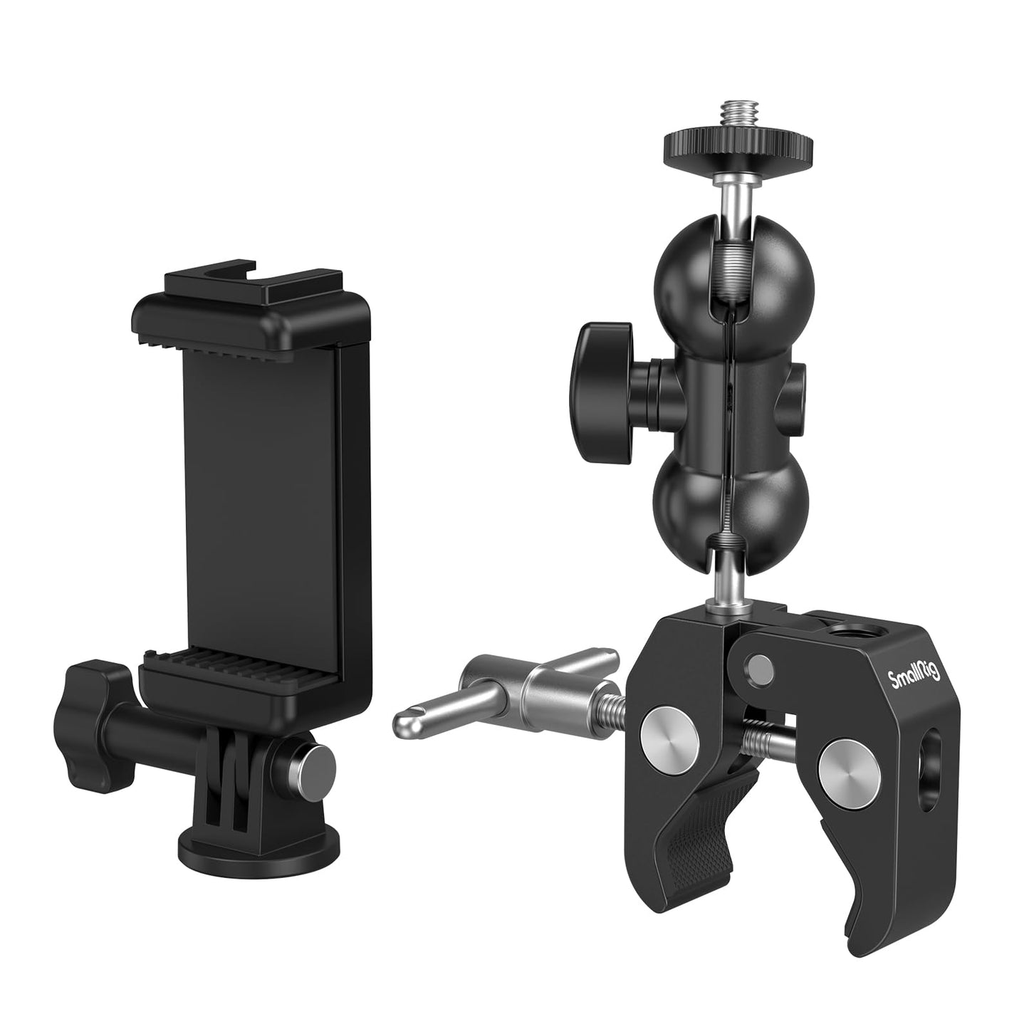 SMALLRIG Camera Mount Kit, Ball Head Magic Arm With Clamp, Super Clamp With Non-Slip Threads for GoPro, Webcam, Camera, Phone, Monitor and Light