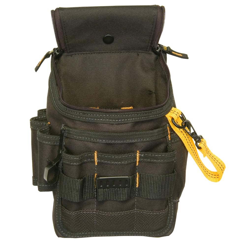 CLC Custom Leathercraft 1524 Ziptop Utility Pouch, Medium, Black, 11 Pockets - Grip Support Store