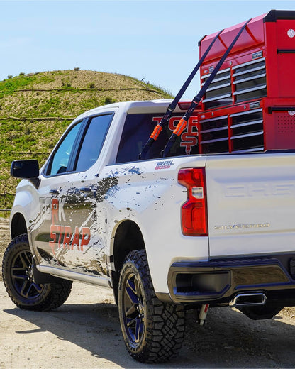 TorkStrap 14' x 1.5'' Self Tensioning Tie Down Straps (2-PK) - Automatically Adapt to Load Shifts - 2,250LB Break Strength - Grip Support Store