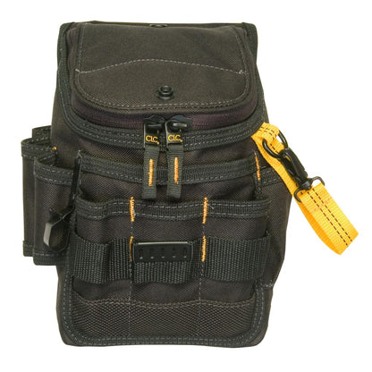 CLC Custom Leathercraft 1524 Ziptop Utility Pouch, Medium, Black, 11 Pockets - Grip Support Store