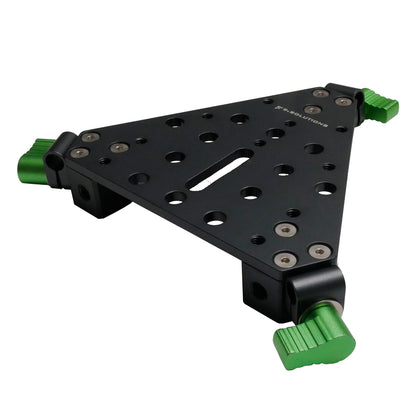 Cheese Plate, Corner Positioned Blocks, Included 3/8" Rod Clamps, 9.VB5115