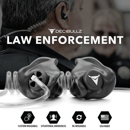 Custom Moldable Awareness Earpiece for Clear Tube, Radio, Surveillance, and Communication Headsets