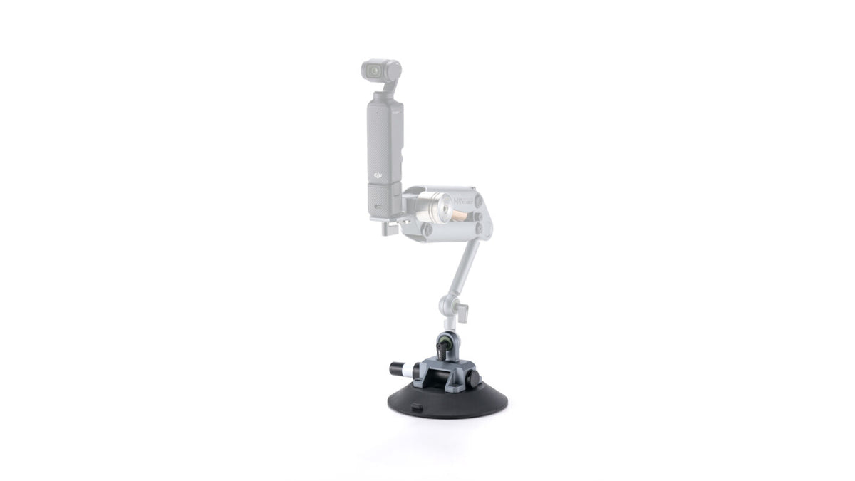 Suction Cup (6") with Rosette Mounting Bracket - Titanium Gray