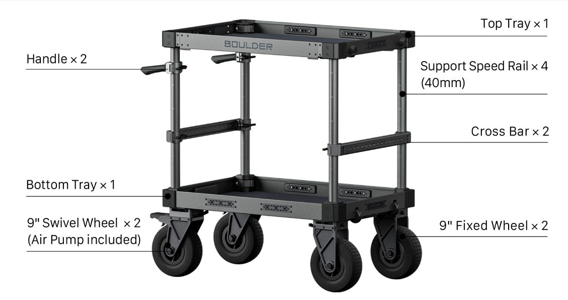 Boulder 36“ Camera Cart - Indie Kit