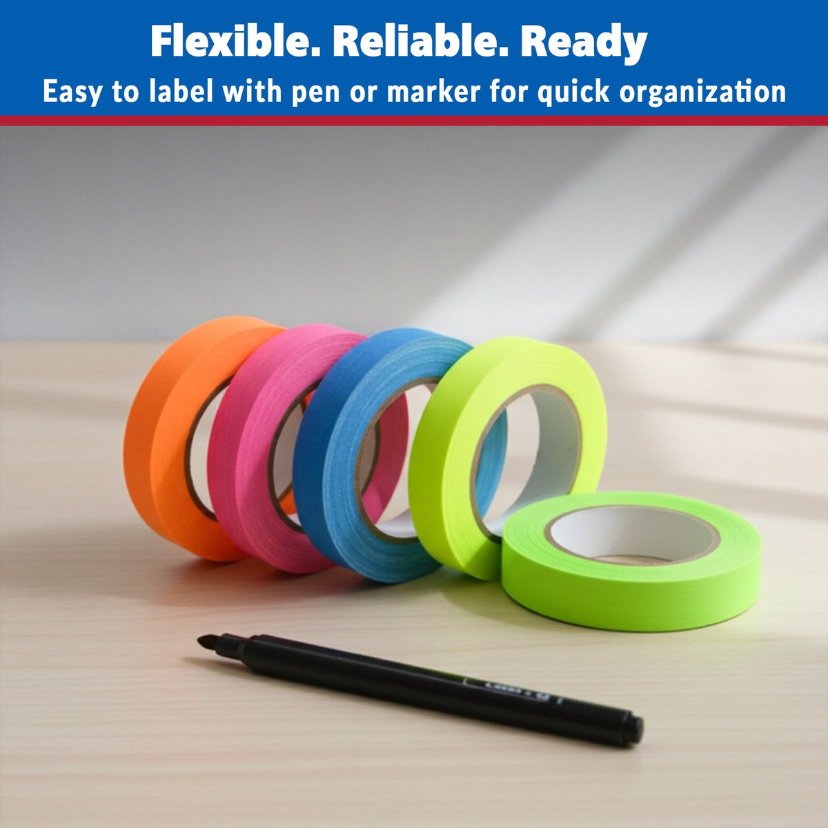 Gaffer Tape — Fluoro 5-Pack, 1/2" x 20yd