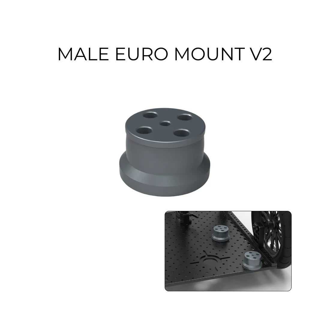 Male EURO Mount V2 aluminum mounting base