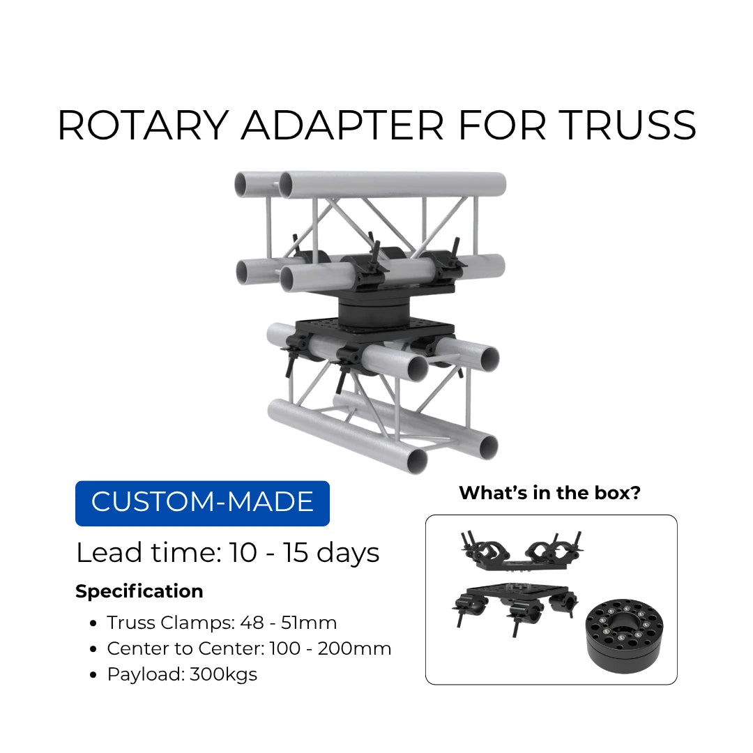 Rotary Adapter for Truss - clamp-on 360 degree rotation adapter for 48-51mm truss