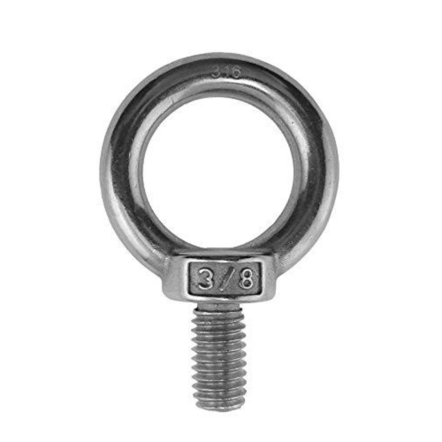 Stainless Steel 3/8" Lifting Eye Bolt / UNC Marine Grade - Grip Support Store