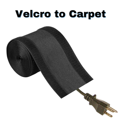 4" Velcro Grip for Cable Cords on Carpets, 2-Pack (10 ft) - Grip Support Store