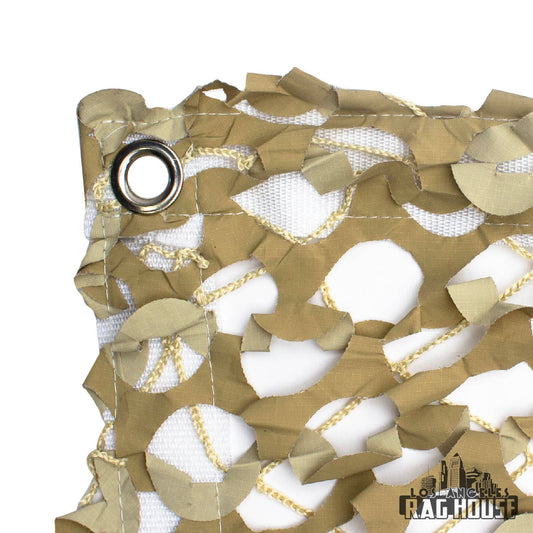 Camo Net Desert by LA Rag House - desert tan camo net fabric