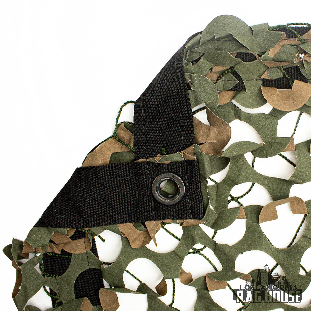 Camo Net Green by LA Rag House - camo net texture detail