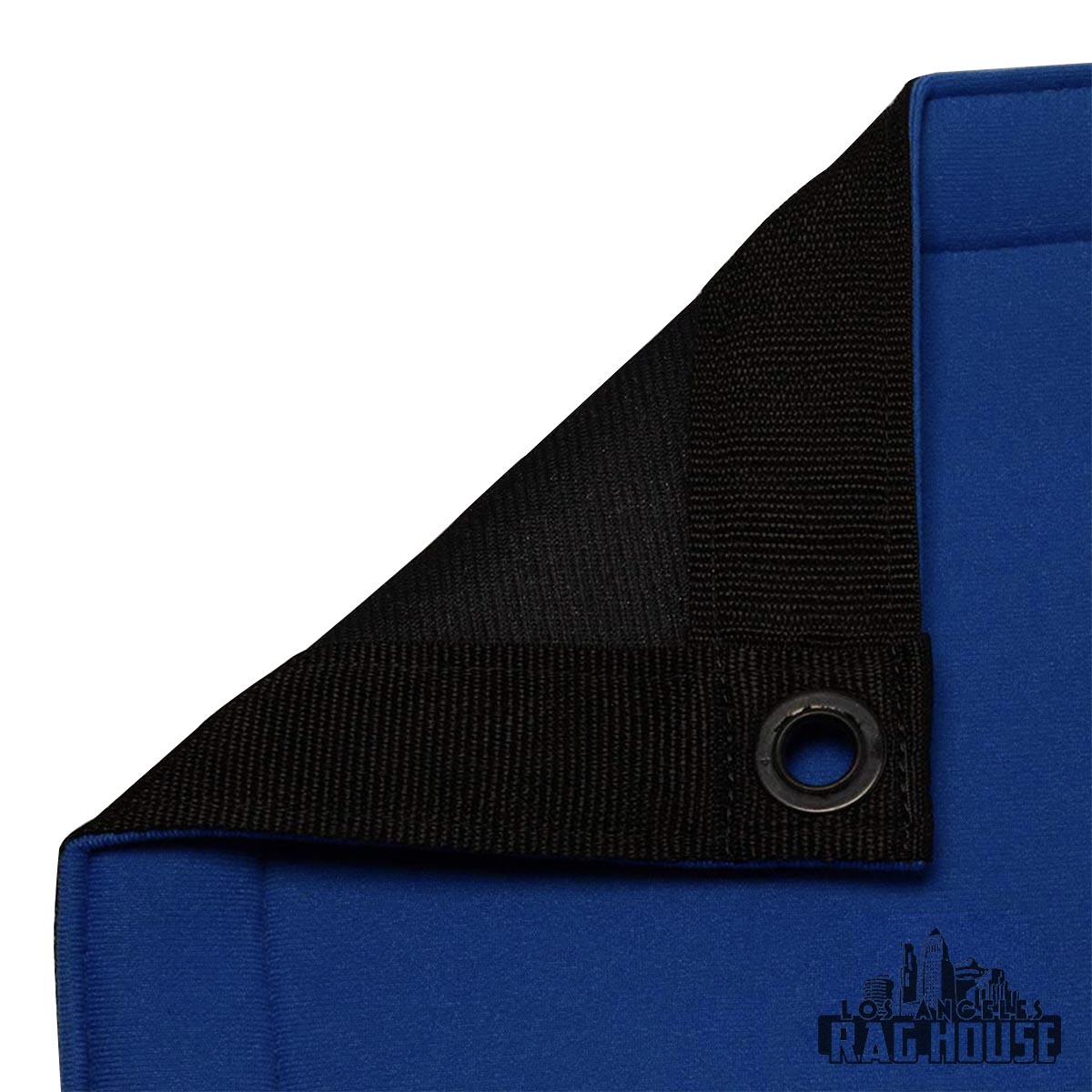 Digital Key Blue Tempo by LA Rag House - blue screen fabric on frame