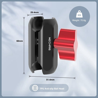 Mechrig Double Socket Arm 25 mm/1 Inch Ball Head Clamp - Grip Support Store
