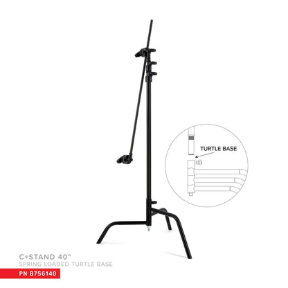 Matthews 40" C Stand w/Spring Loaded Turtle Base, Includes Grip Head & Arm - Grip Support Store