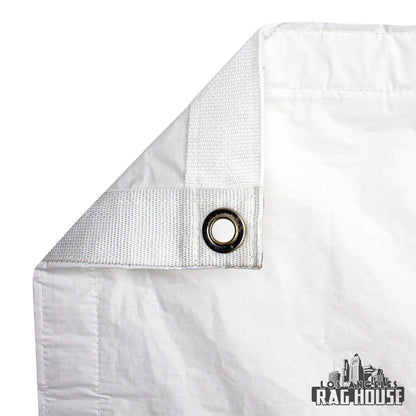 Full Grid Noisy White by LA Rag House - fabric detail