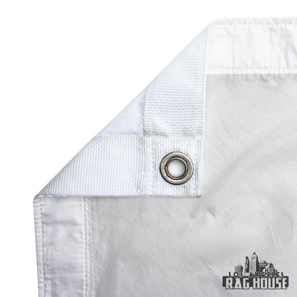 Full Grid Silent White by LA Rag House - fabric detail