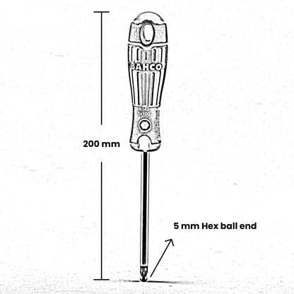 5mm HANDLE HEX BALL END ALLEN KEY WRENCH - Grip Support Store