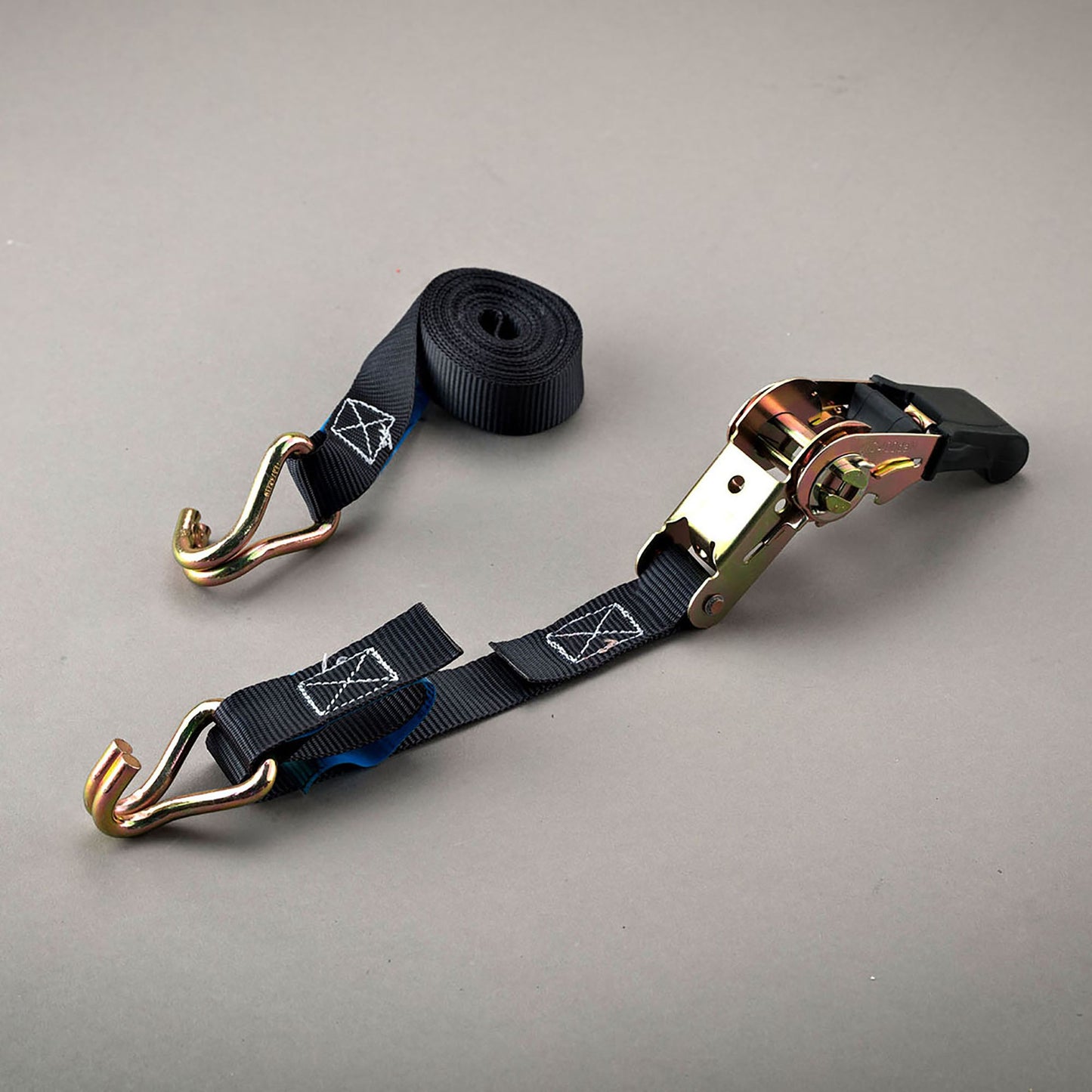 25mm (1") BLACK RATCHET HOOK STRAP - Grip Support Store