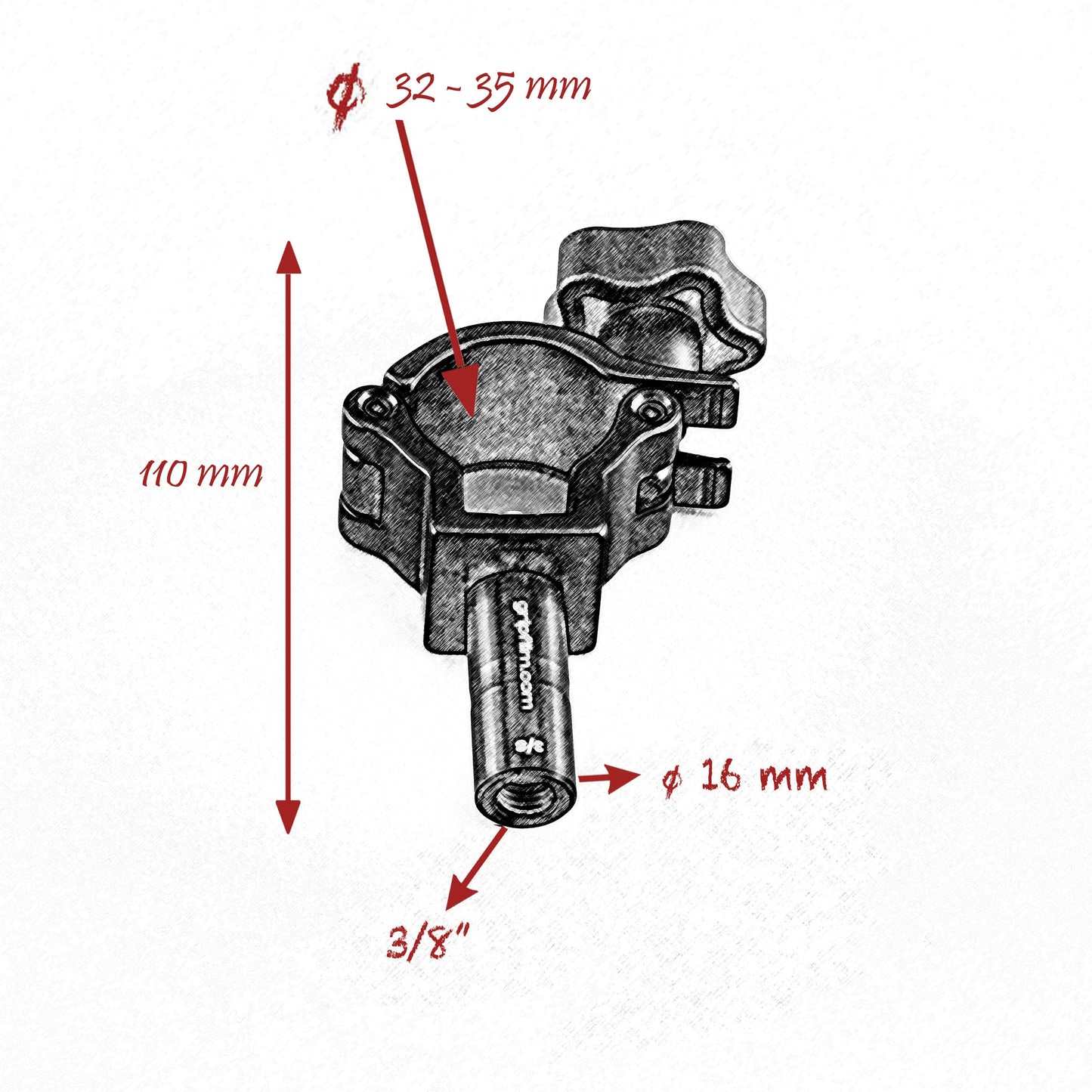 32/35mm - 16mm SCAFFOLD CLAMP SET - Grip Support Store