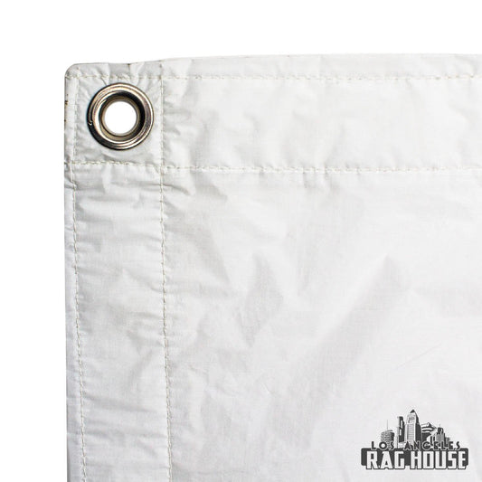 1/2 Grid Noisy White by LA Rag House - white grid cloth diffusion
