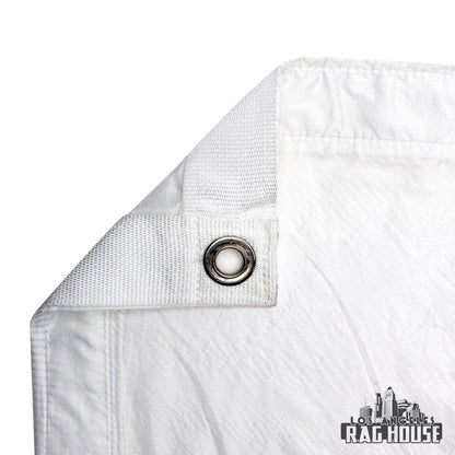 1/2 Grid Silent White by LA Rag House - fabric detail