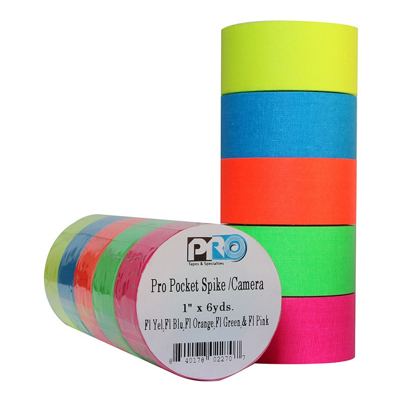 Pro Pocket Camera 1" x 6yds Fluorescent Color Stack - Grip Support Store