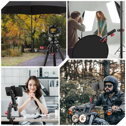 Mechrig 360° Adjustable Dual Super Clamp Mount with Ball Head Arm - Grip Support Store