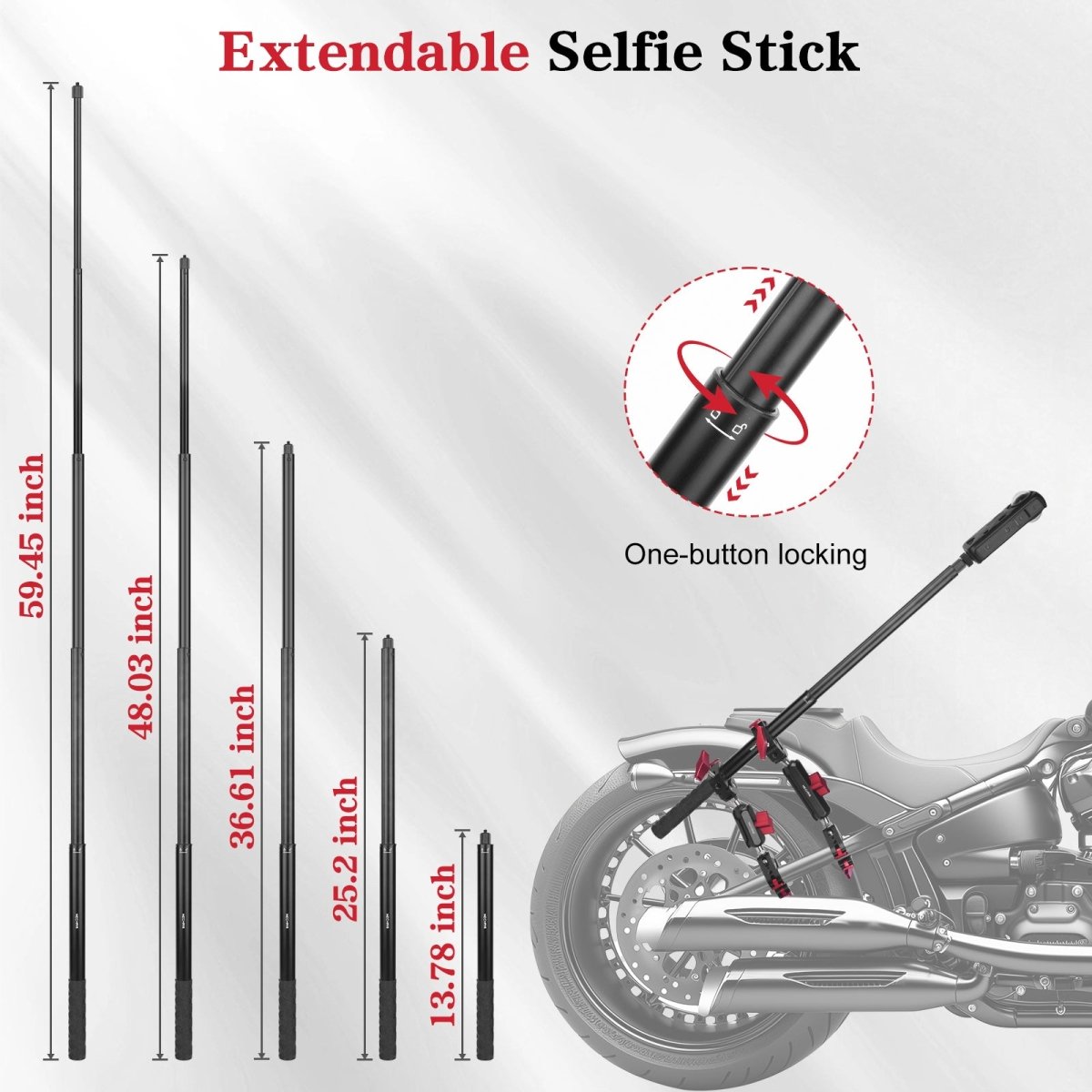 Mechrig Adjustable Camera Mount with 5-Section Pole and Four Super Clamps - Grip Support Store