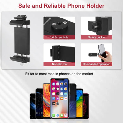 Mechrig Dual Ball Magic Arm Super Clamp Mount with GoPro Adapter & Phone Clamp - Grip Support Store