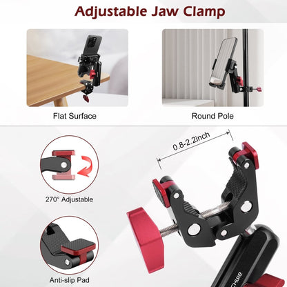 Mechrig Quick-Release Phone Mount with 360° Ball Head and Super Clamp - Grip Support Store