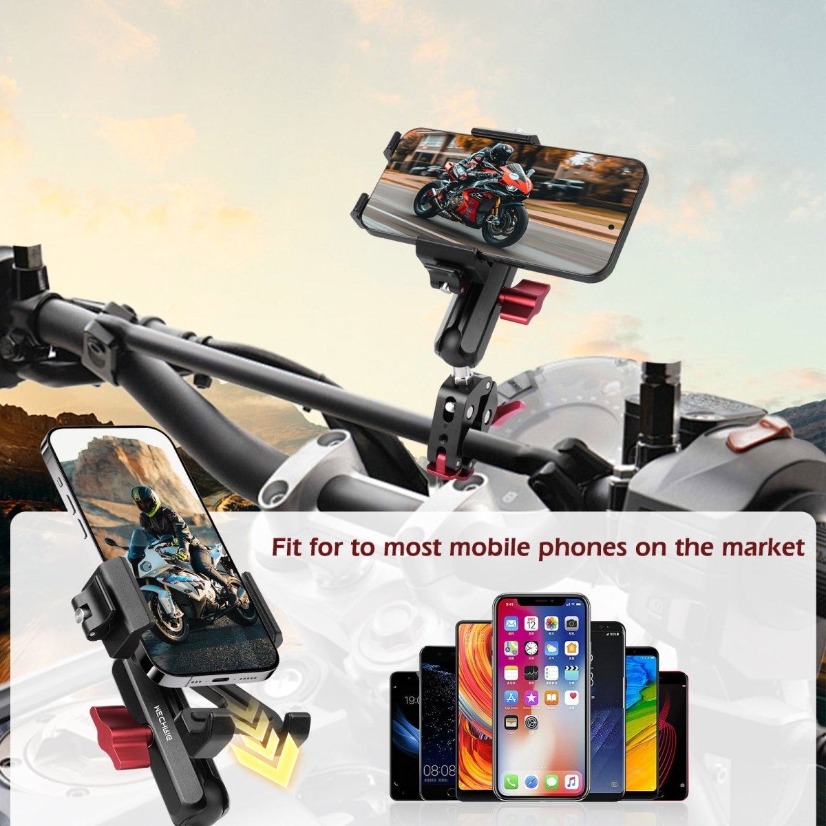 Mechrig Quick-Release Phone Mount with 360° Ball Head and Super Clamp - Grip Support Store