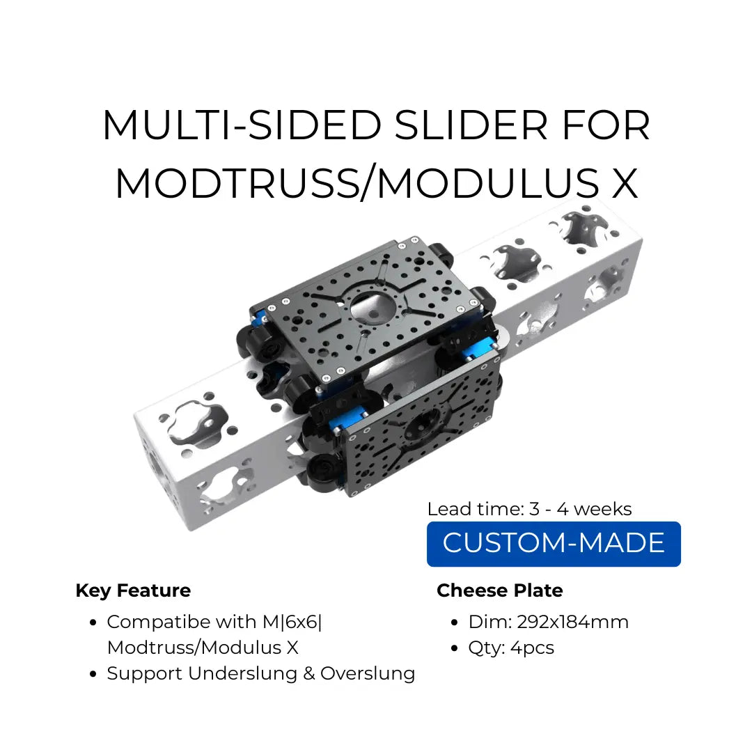 Multi-Sided Slider for Modtruss / Modulus X - camera slider on modular truss