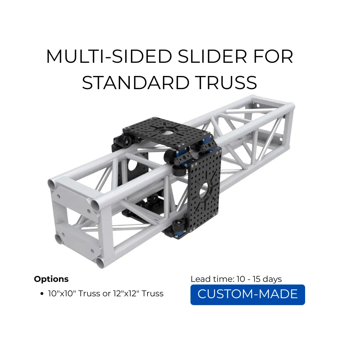 Multi-Sided Slider for Truss - camera slider mounted on box truss