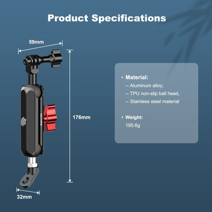 Mechrig Rearview Mirror Angled Aluminum Alloy Action Camera Mount - Grip Support Store