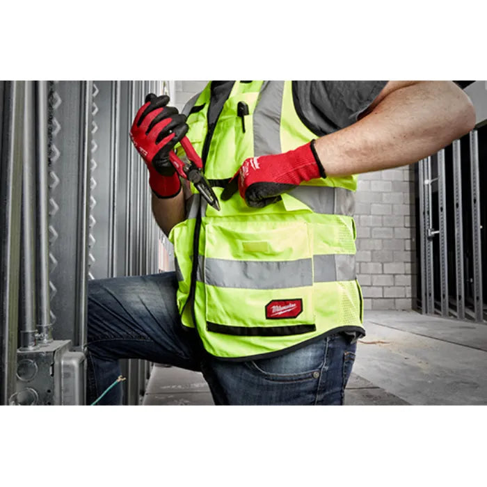 Milwaukee Class 2 High Visibility Yellow Performance Safety Vest - Grip Support Store