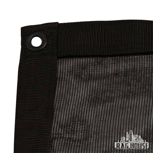 Sharkstooth Black by LA Rag House - black sharkstooth scrim fabric